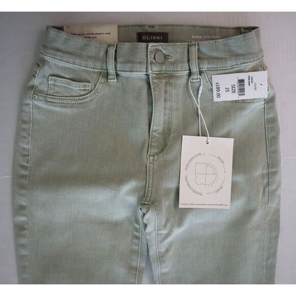 DL1961 Women Sz 25/0 Kiwi Raw Mara Straight Mid Rise Instasculpt Ankle Jeans $18 - Picture 4 of 11